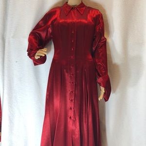 Jan Barboglio red button up maxi dress